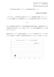 区内における新型コロナウイルス感染症「患者事例」の公表基準