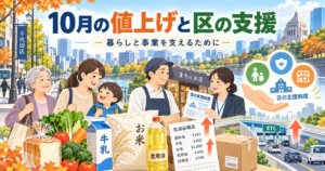 10月、飲食料品3000品目超が値上げへ。区としてできる支援を